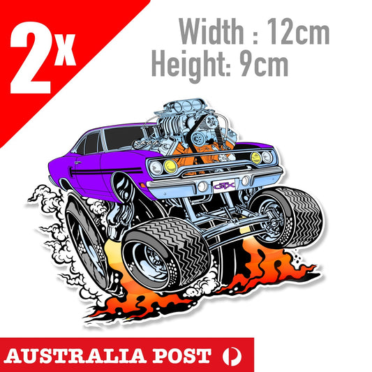 Classic American Muscle Car, Hot Rod, Rat Fink Racing  Decal Stickers
