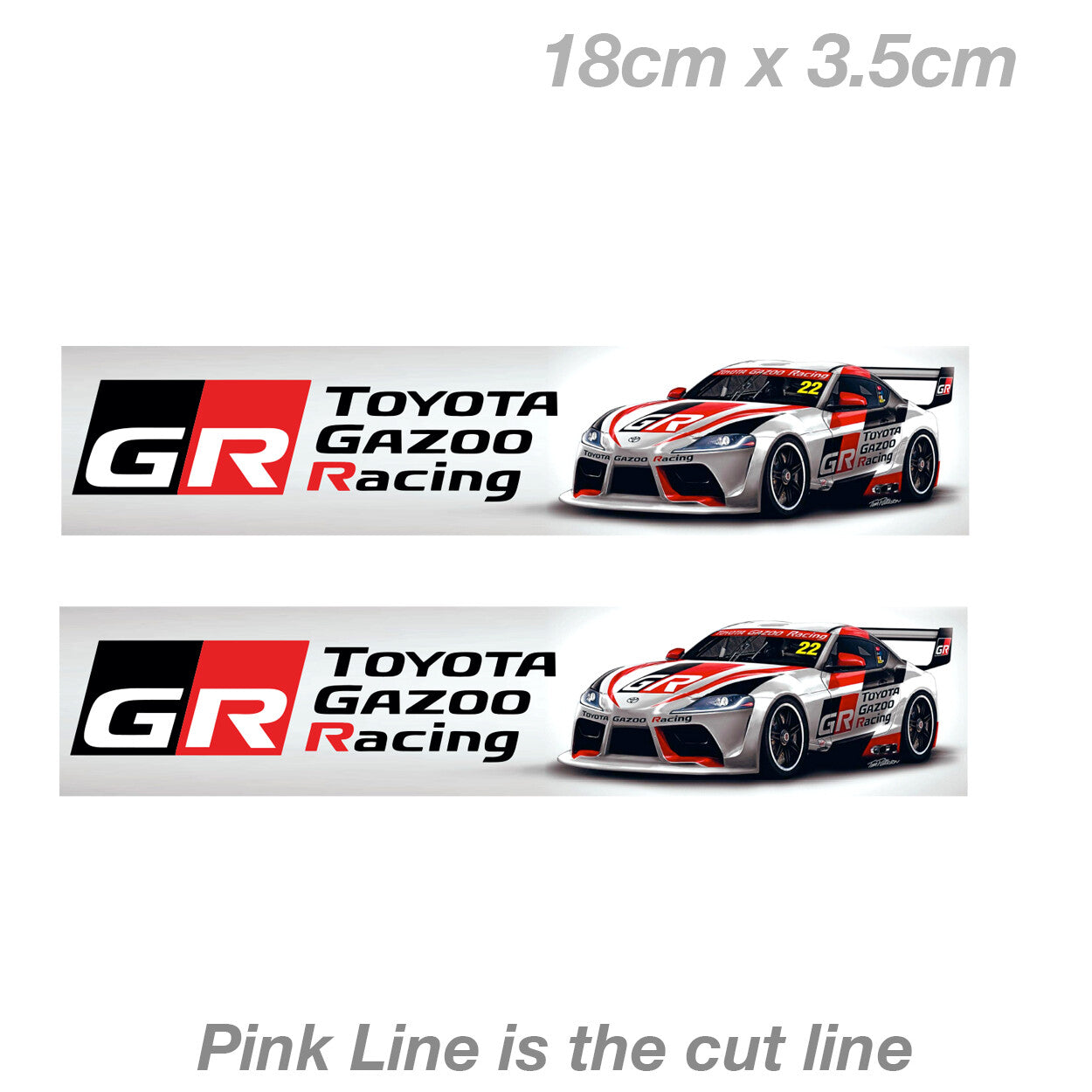 TOYOTA GR RACING GAZOO SUPRA Edition banner Sticker