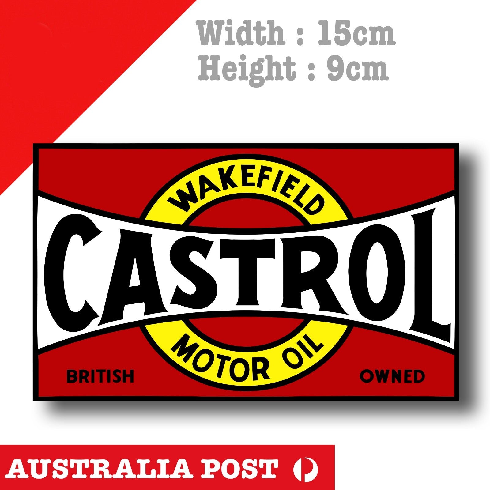 CASTROL Motor Oil Vintage 1917 Logo, Vintage, Old CASTROL Logo Sticker