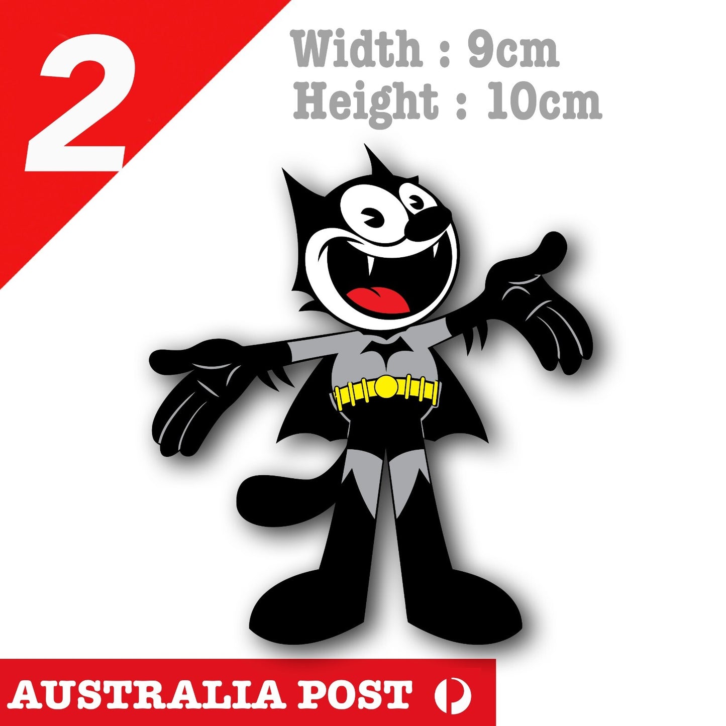 Felix the Cat as Batman Funny DC Comic Character Sticker