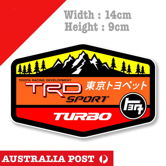 Toyota TURBO 4WD Racing TRD, 4x4, Hilux, 4WD, Off Road ,TEQ Tokyo Sticker