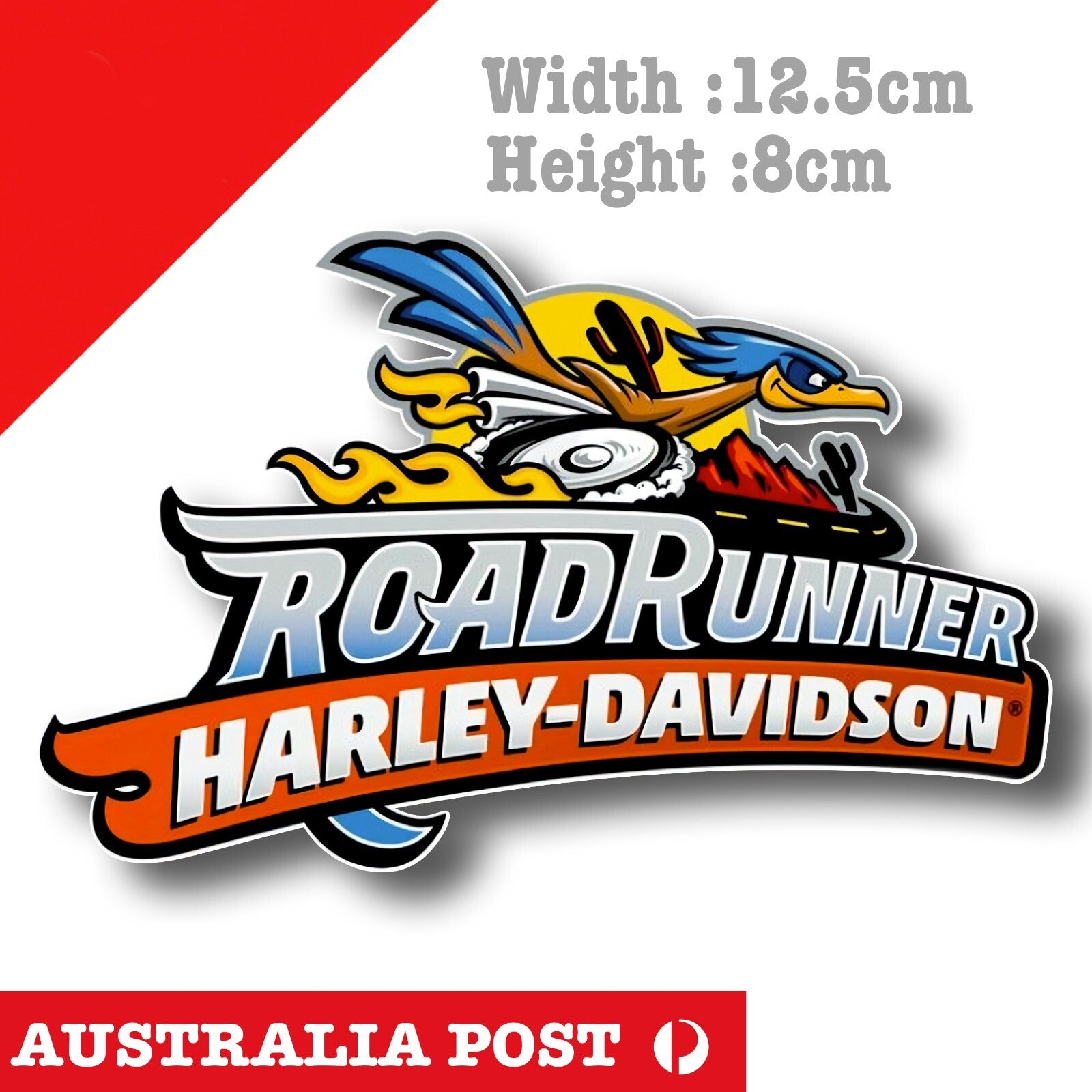 Road Runner Harley Davidson Motorcycle Sticker