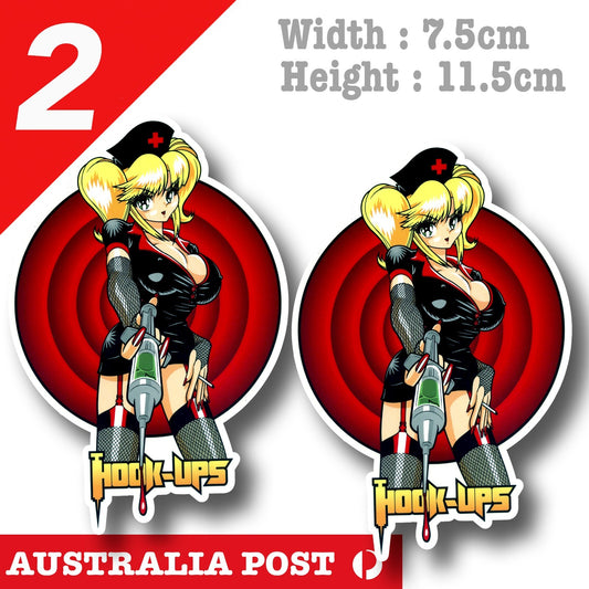 Sexy Blonde Pin Up Nurse, Sexy Nurse Sticker