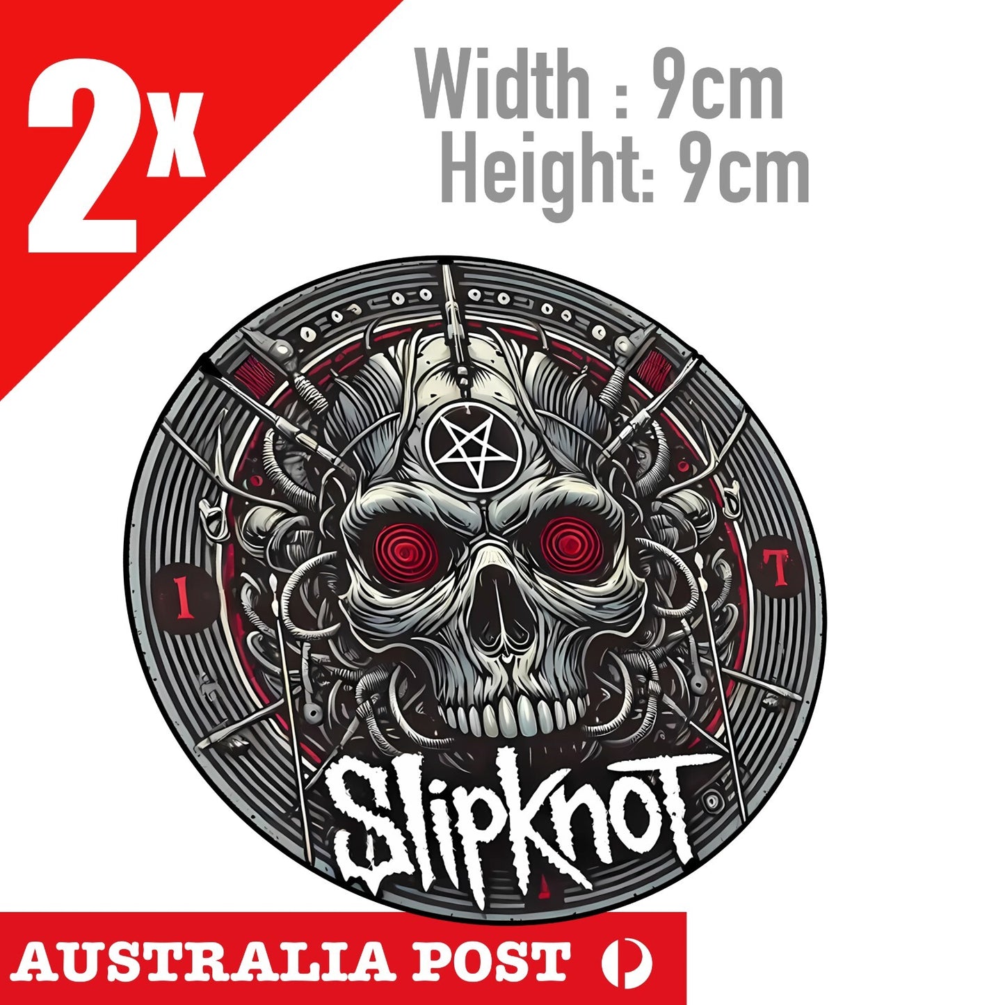 Slipknot Band Vintage Skull, Motorcycle Helmet, Fuel Tank, Skull Logo Sticker