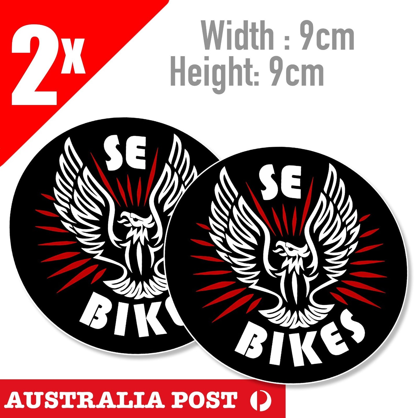 SE bikes Red Phoenix Round Decal Sticker Kit with Landing Gear  BMX Sticker