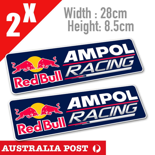 RED BULL AMPOL Racing Team Logo Bar Large   Laptop , Car  Decal Sticker 