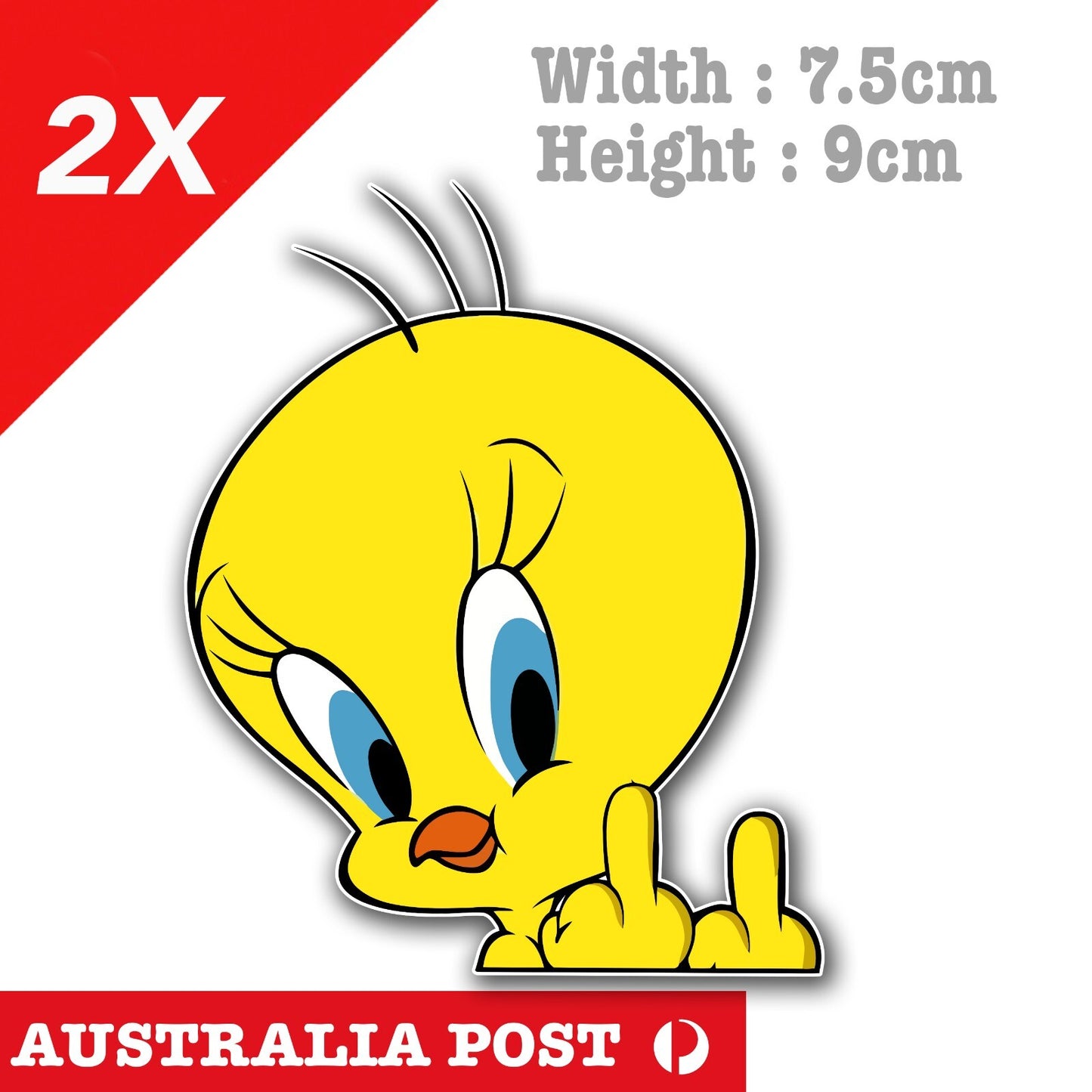 Tweety Bird Middle Finger Funny Car Window Stickers