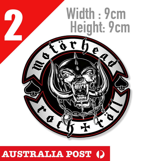 Motorhead Skull AUSTRALIA Logo, Motorcycle,Fuel Tank, Helmet Sticker