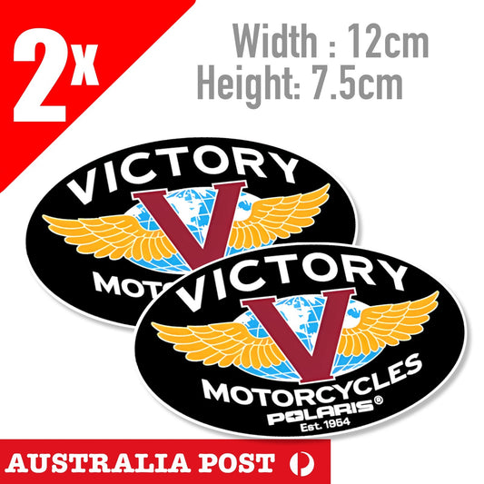 VICTORY MOTORCYCLES Logo POLARIS 1954 ,  Fuel Tank,Helmet Round  Stickers