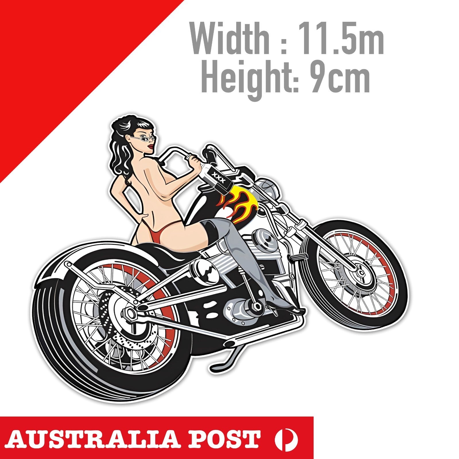 SEXY OUTLAW Gril Riding Motorcycle, Harley Davidson Motorcycle Rider Sticker