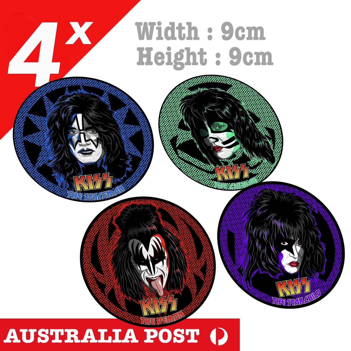 KISS ROCK Bands Logo , KISS Gene Simmons Bands Stickers