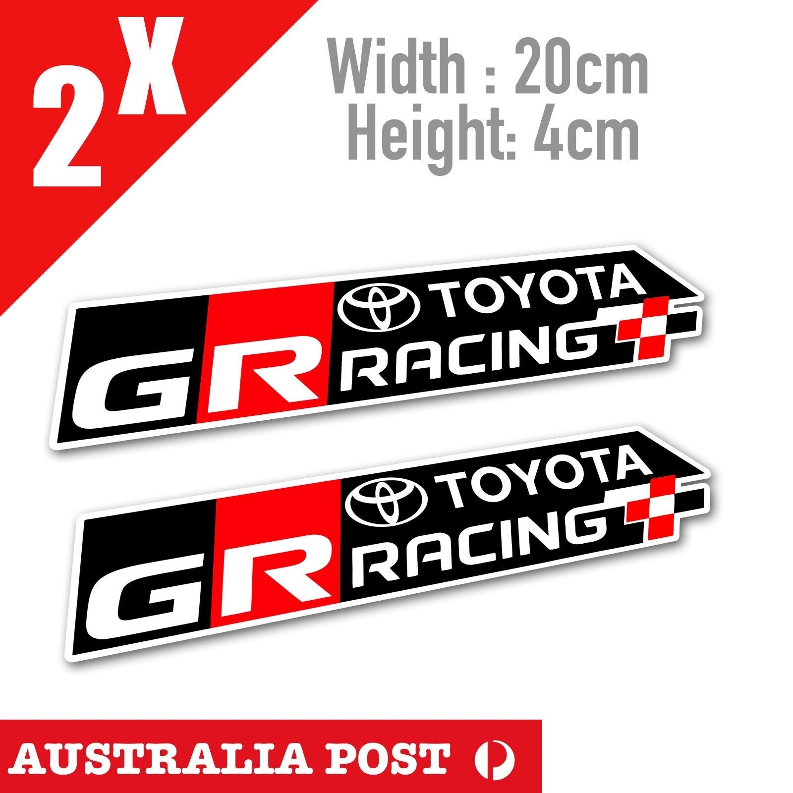 Toyota Gazoo Racing GR Slap x2 JDMLaptop , Car  Vinyl  Sticker 