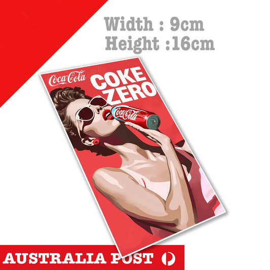 Coca Cola ZERO Sexy Girl Vintage Pin up Girl Laptop , Car  Vinyl  Sticker