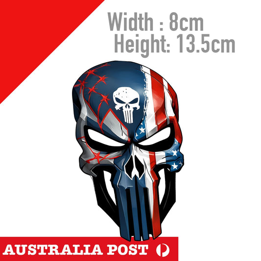 AMERICAN FLAG PUNISHER SKULL  Sticker