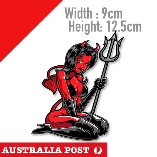 RED DEVIL GIRL,  SEXY PIN UP GIRL, Laptop , Car  Sticker