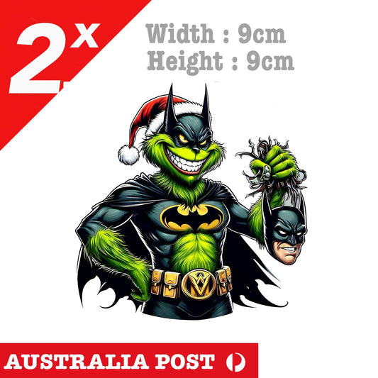 Grintch as Super Hero , Funny batman  Sticker