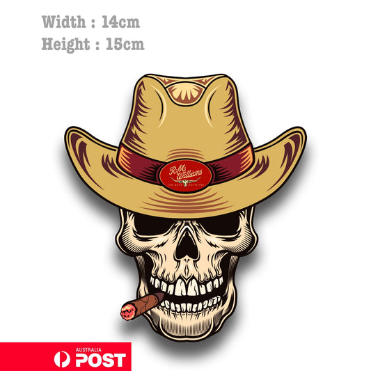 R.M Williams - The Bush Outfitter Skull Cowboy Logo Decal Sticker