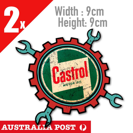 CASTROL Oil Vintage Logo, Mechanic, Garage, Dirty Sticker