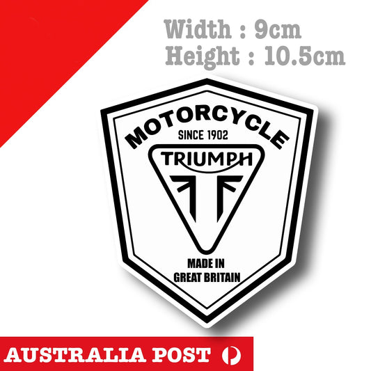 TRIUMPH Motorcycle  - Made in Great Britain Shield Logo Decal Sticker