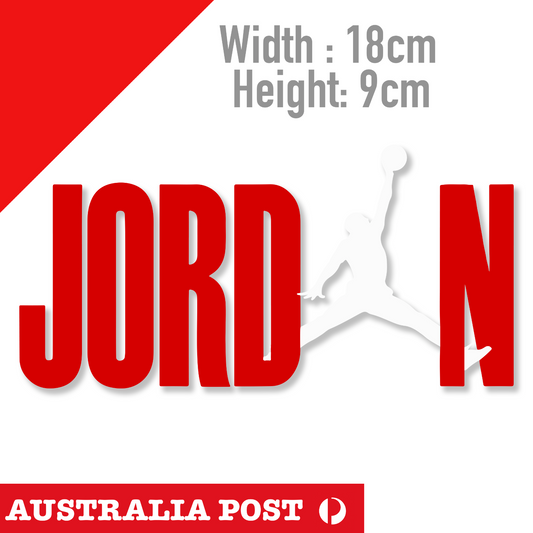Air Jordan - Nike Logo RED & WHITE Sticker