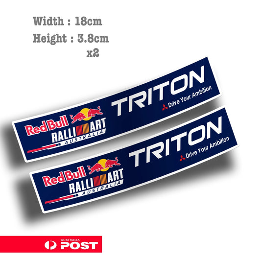 TRITON Ralli Art Mitsubishi - Red Bull Australia  Ute, 4x4 , Truck Sticker  