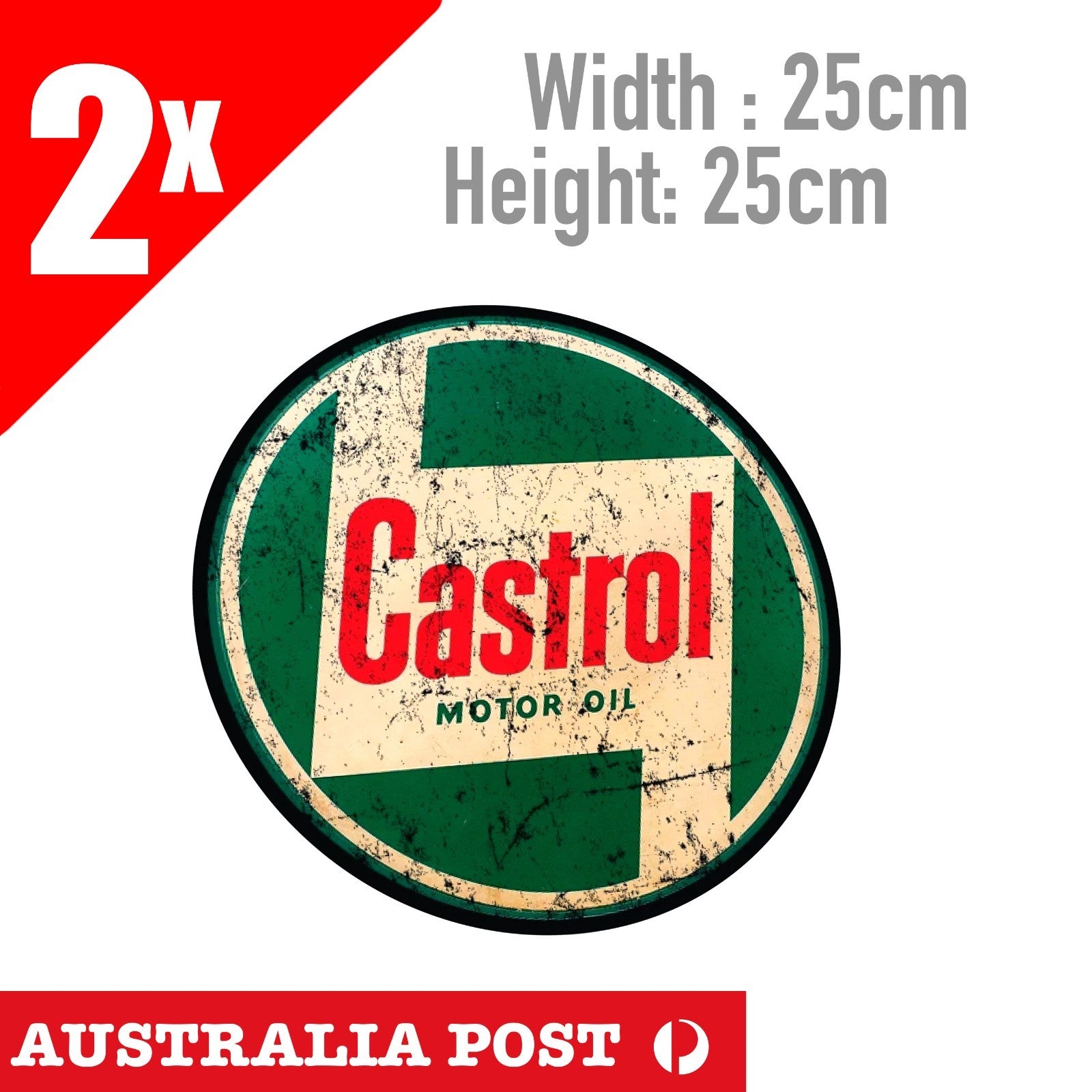 CASTROL Oil Vintage Logo Stickers
