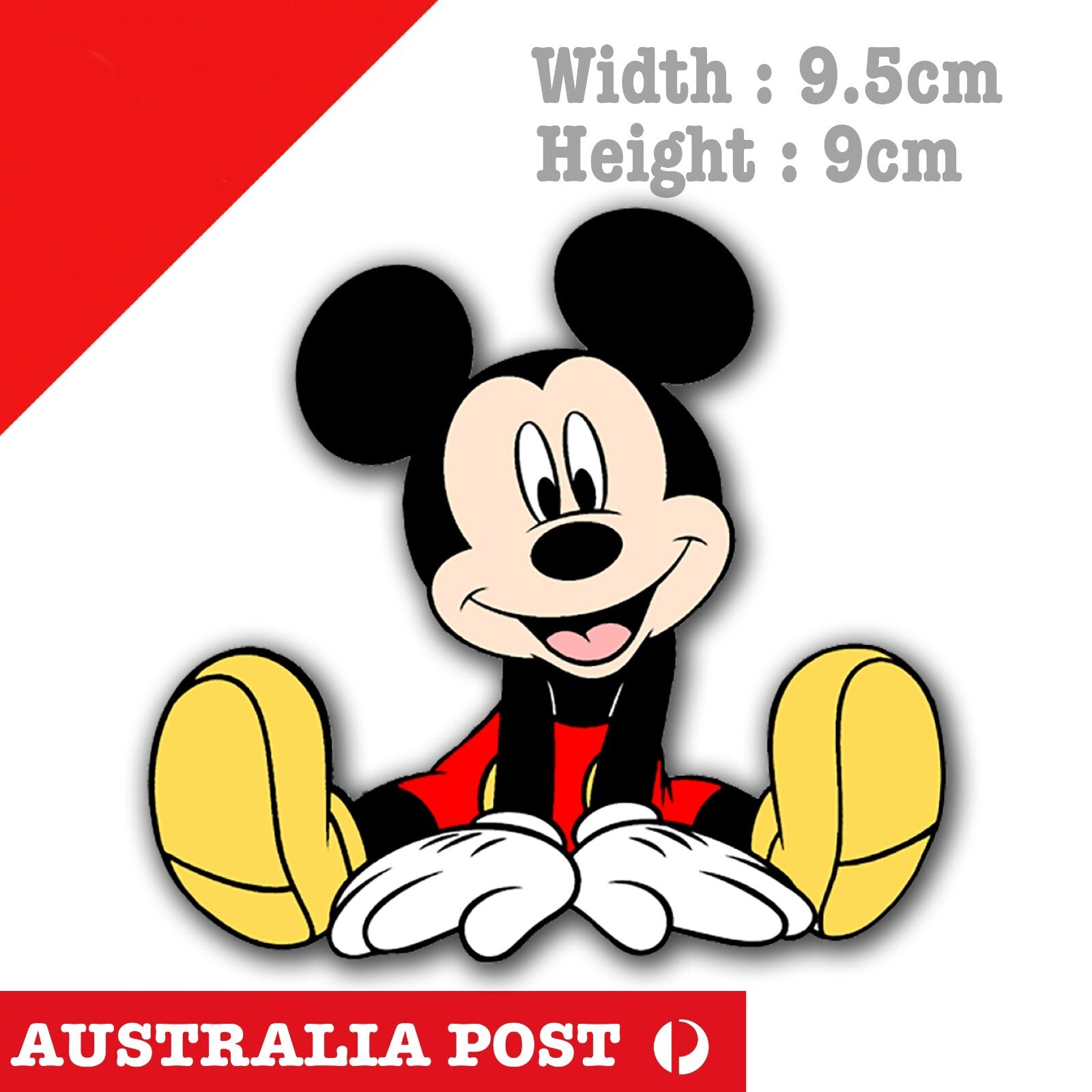 Disney Mickey Mouse Funny Sitting  Laptop , Car  Vinyl  Sticker 