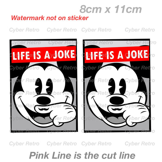 Mickey Mouse Funny Life is a Joke  Sticker