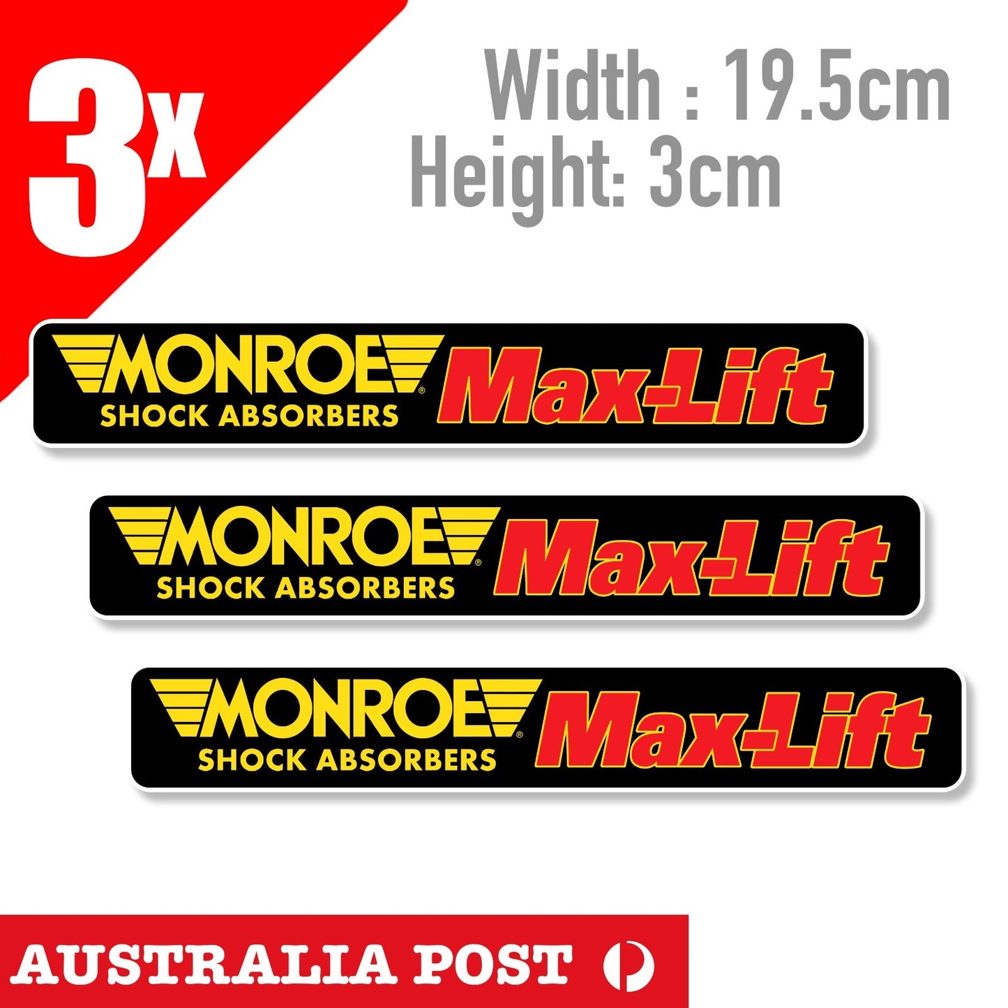 MONROE SHOCK ABSORBERS Logo Max Lift Banner Sticker