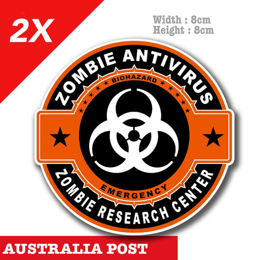 Zombie Research Center Badge, Zombie Permit Logo Vinyl  Sticker