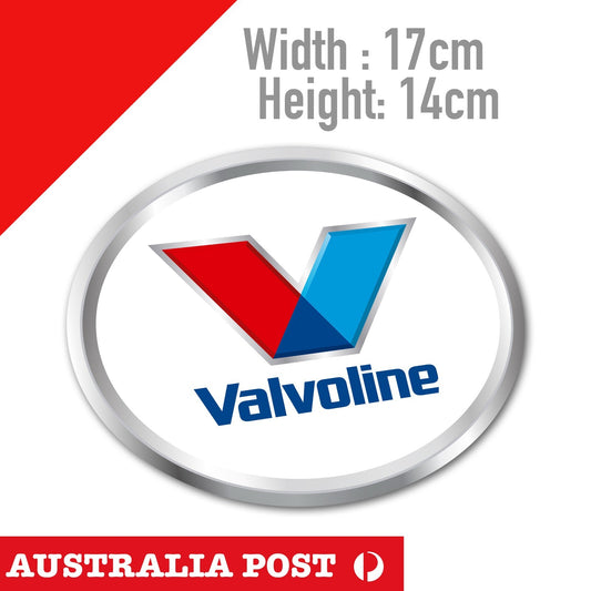 VALVOLINE  Motor Oil, Quality Lubricants Chrome Logo  Sticker