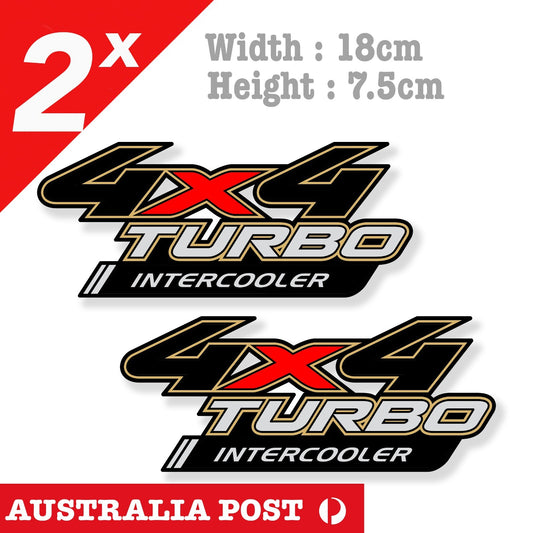 Toyota Hilux 4x4 Turbo Intercooler Large x 2 Laptop , Car  Decal Stickers