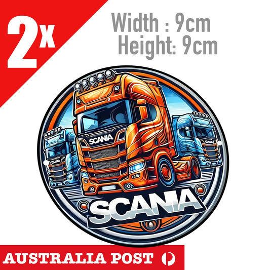 SCANIA Truck Round Stickers