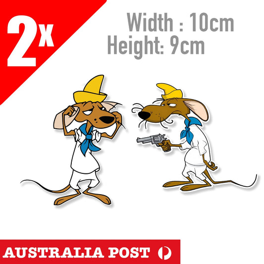 Slowpoke Rodriguez with Gun Funny Cartoon Sticker