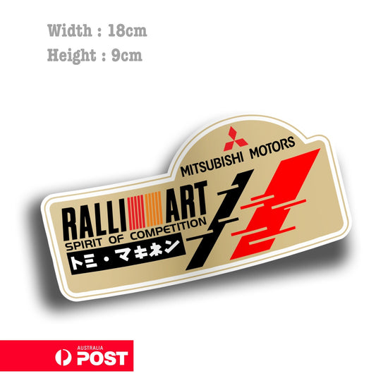 Ralli Art Mitsubishi JDM Spirit of Competition  Mitsubishi Logo Sticker 