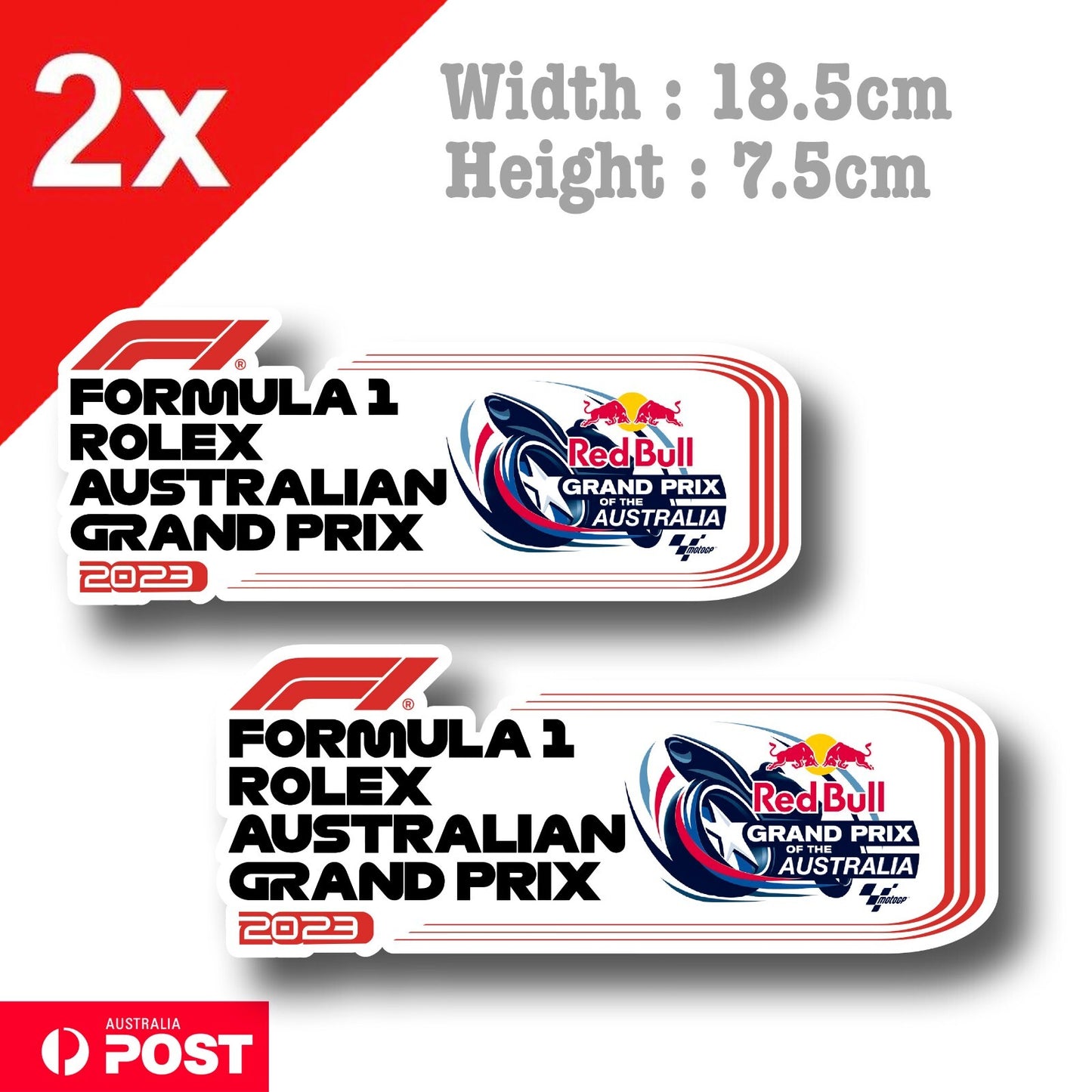 Grand Prix 2023 Australia Red Bull Logo Slap Laptop , Car  Sticker