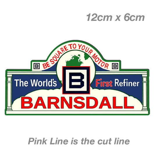 Barnsdall B Square Motor Oil Vintage Style Retro style Vinyl  Sticker 
