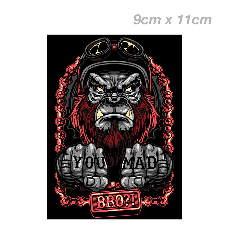 Mad Gorilla Biker  Laptop , Car  Decal Sticker 