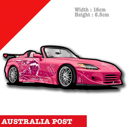 Honda S2000 - 2 Fast And 2 Furious JDM  Laptop , Car  Vinyl  Sticker 
