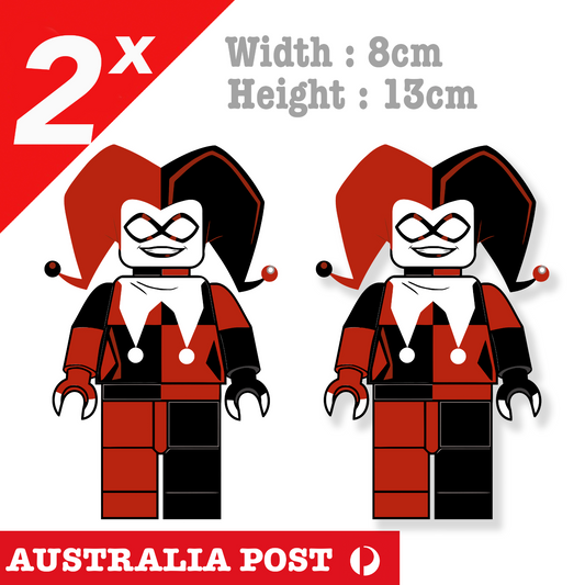 Lego Harley Quinn Red Clothing  Decal  Sticker 