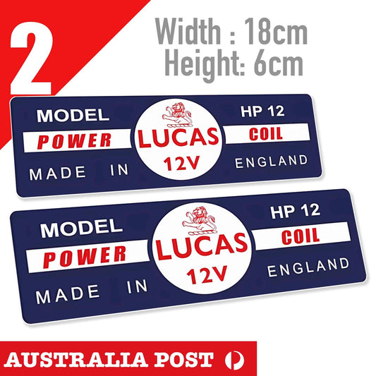 Holden Lucas Coil 12V Racing HP 12 Power Coil Banner , Cars Stickers