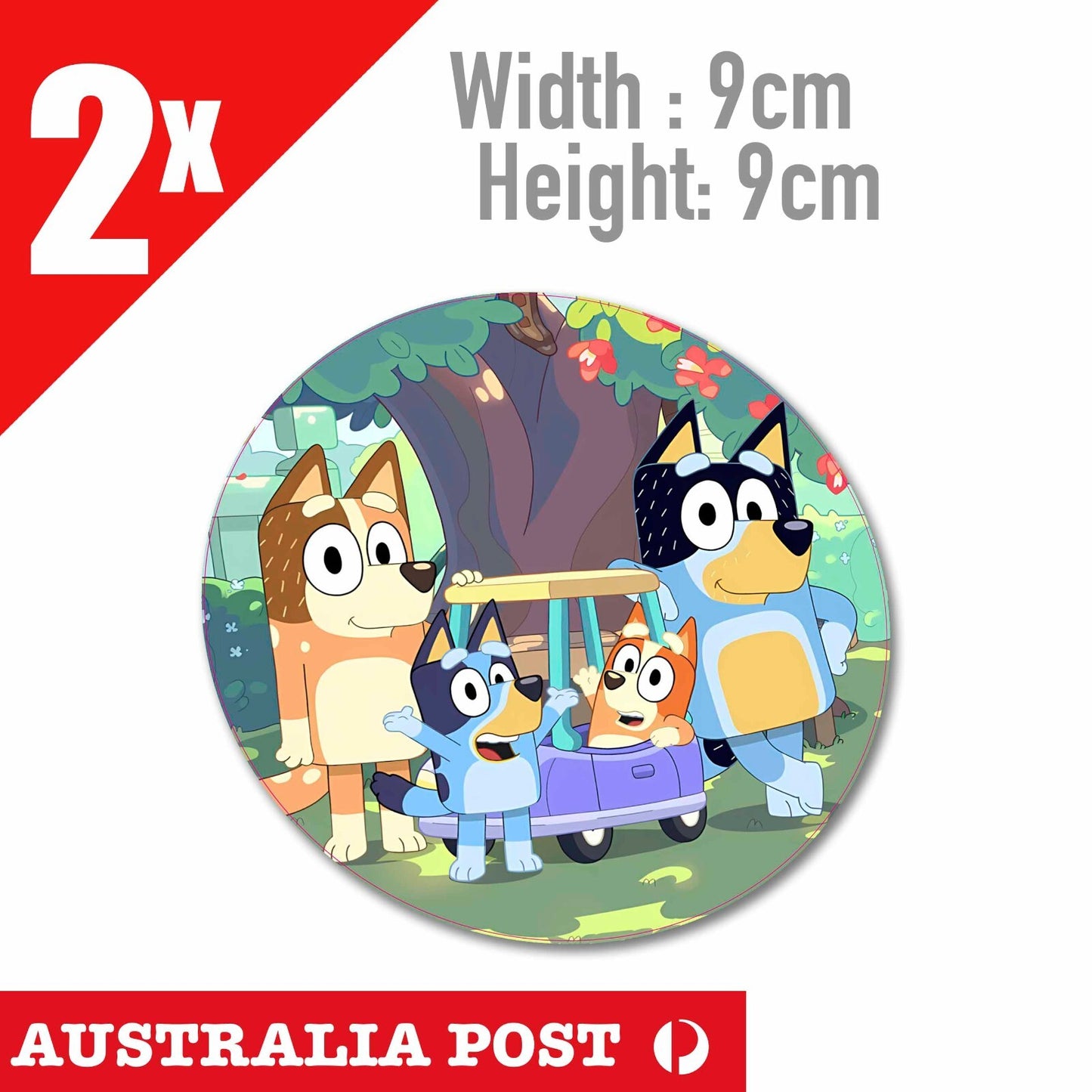 Bluey Sticker - Vinyl Print - Toy Room Bedroom Lunchbox School Sticker