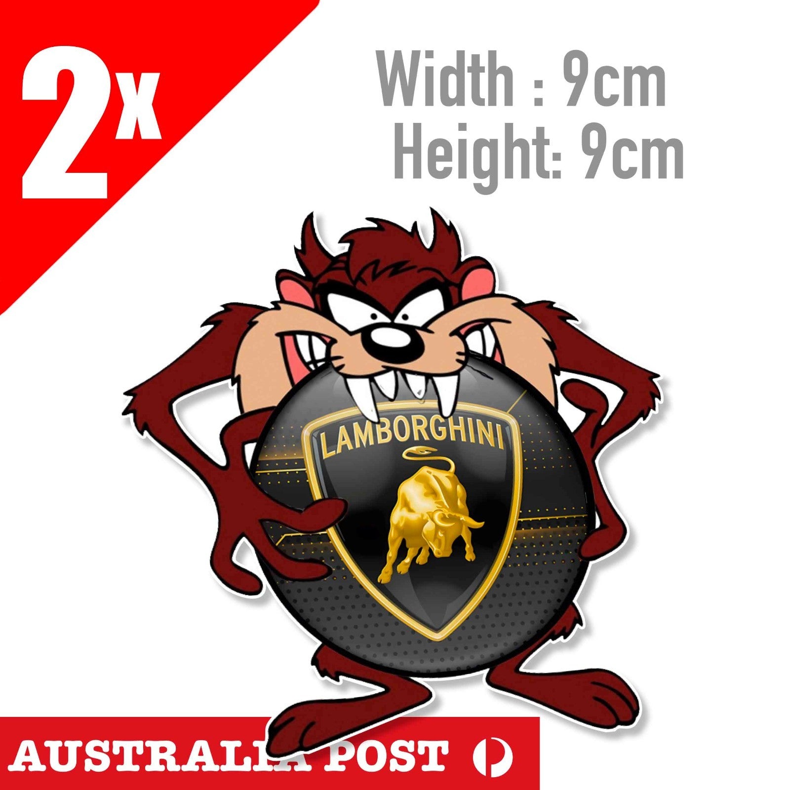 Lamborghini logo Taz the Devil Round Sticker