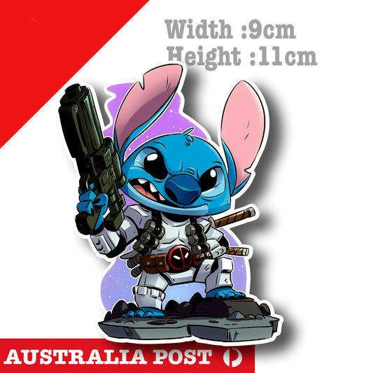 Disney Stitch as Space Ranger Cartoon Character Decal Stickers