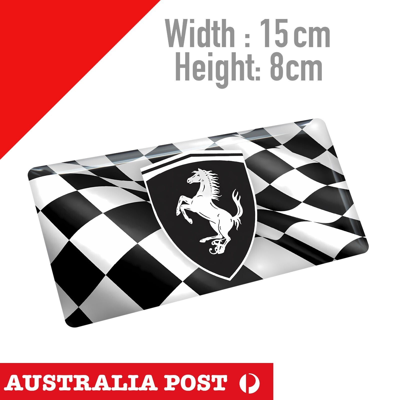 Ferrari Badge Logo RACING Flag, Car, Racing Sticker