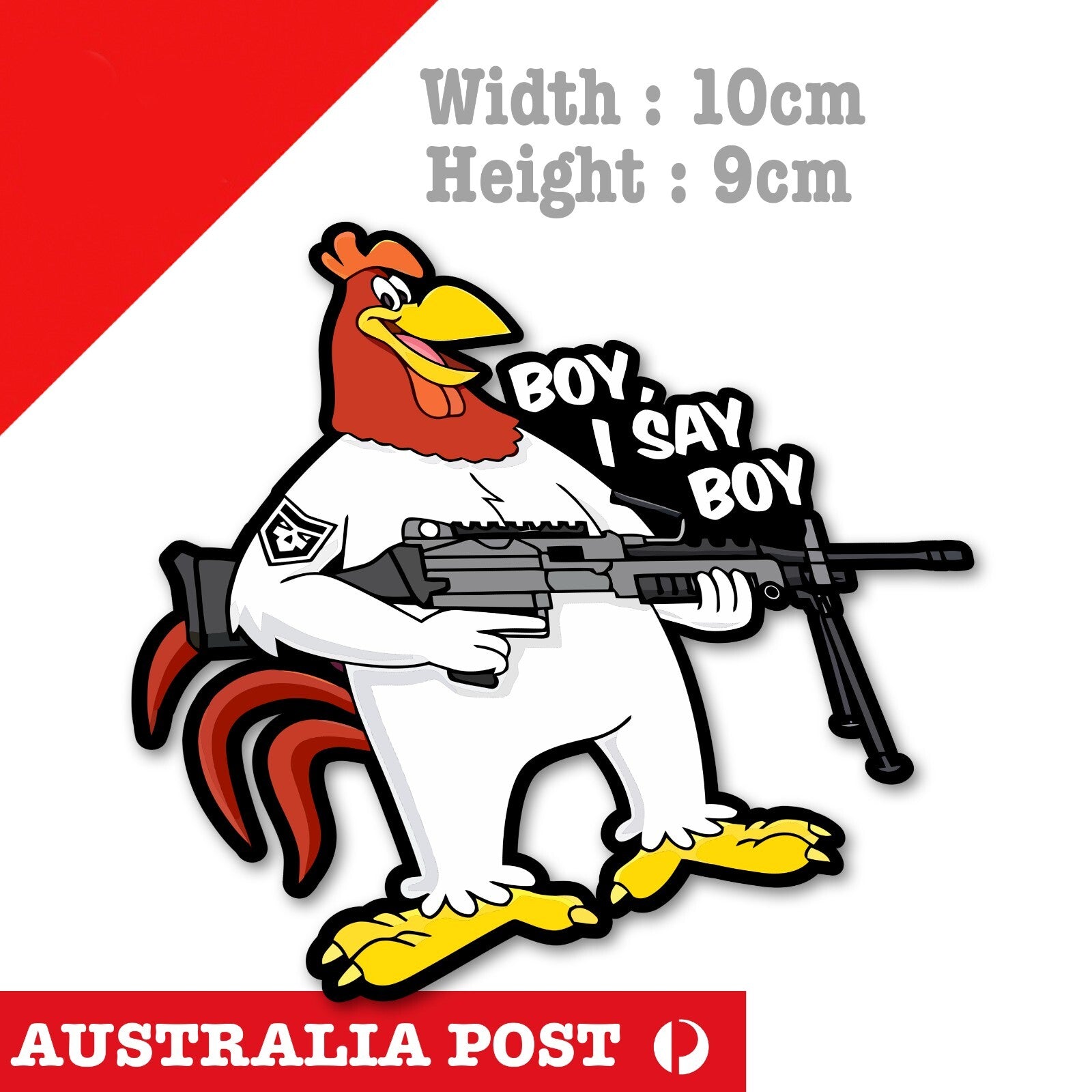 Foghorn Leghorn Chicken With Gun Funny Looney Tune Sticker