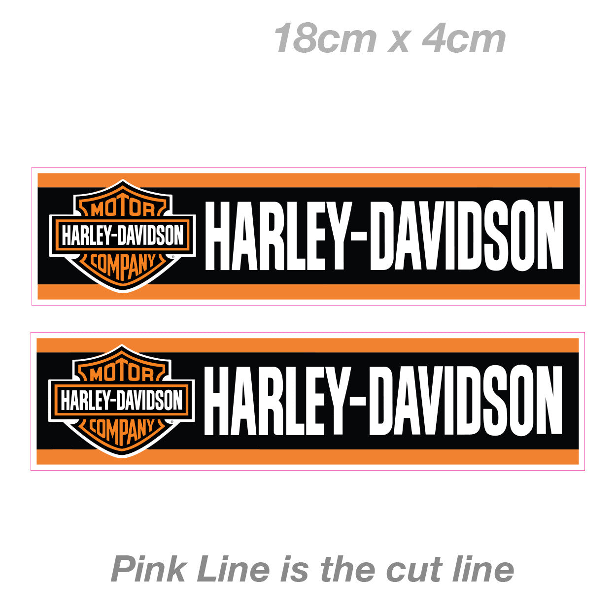 Harley Davidson Motorcycle Banner Logo , Helmet Motorcycle  Sticker 