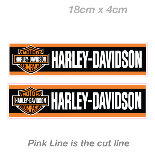 Harley Davidson Motorcycle Banner Logo , Helmet Motorcycle  Sticker 