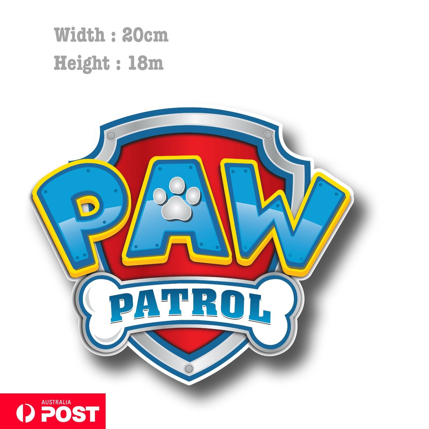 PAW Patrol Cartoon Logo  Cartoon Logo Large  Vinyl  Sticker