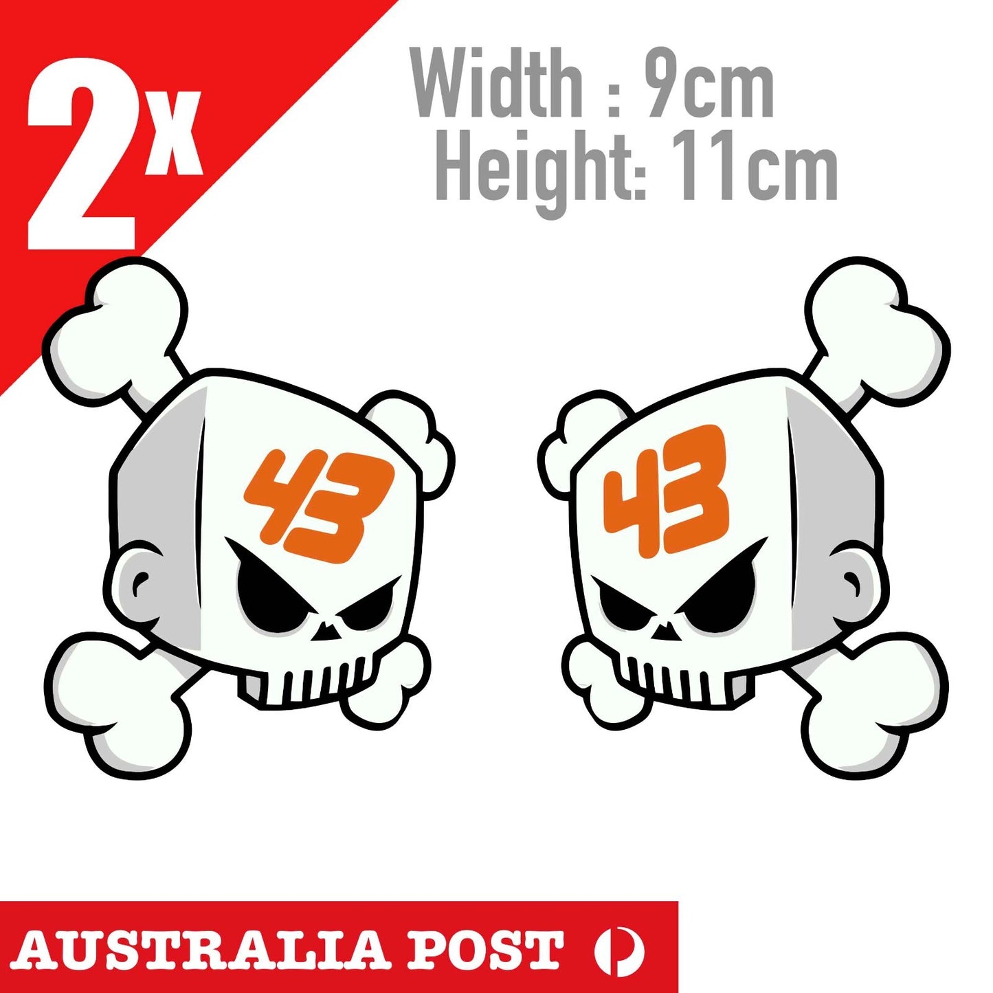 KEN BLOCK 43 Skull Logo Stickers